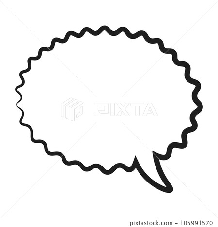 Speech bubble icon. Flat design. Isolated white background Speech bubble icon. Flat design. Isolated white background 105991570