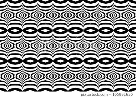 Abstract Seamless Pattern. Black and White Texture. Vector Art. 105991630