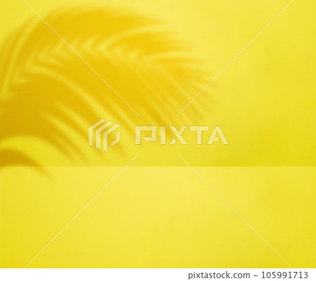 Abstract yellow background, stage for showcasing products, cosmetics Abstract yellow background, stage for showcasing products, cosmetics 105991713
