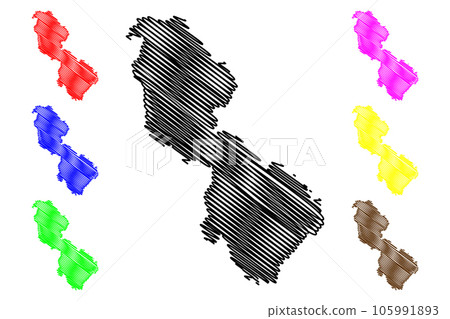 Leitrim County Council (Republic of Ireland, Counties of Ireland) map vector illustration, scribble sketch Leitrim map Leitrim County Council (Republic of Ireland, Counties of Ireland) map vector illustration, scribble sketch Leitrim map 105991893