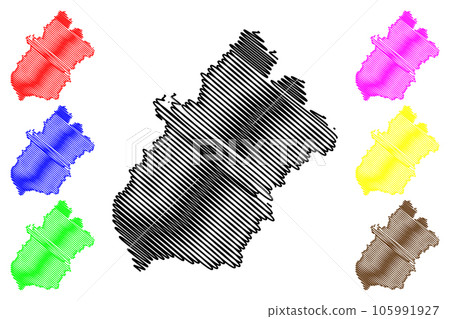 Longford County Council (Republic of Ireland, Counties of Ireland) map vector illustration, scribble sketch Longford map 105991927