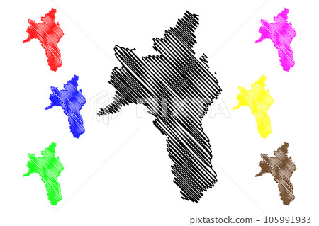 Roscommon County Council (Republic of Ireland, Counties of Ireland) map vector illustration, scribble sketch Roscommon map Roscommon County Council (Republic of Ireland, Counties of Ireland) map vector illustration, scribble sketch Roscommon map 105991933