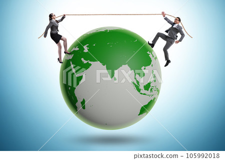 Illustration of global international conflict Illustration of global international conflict 105992018