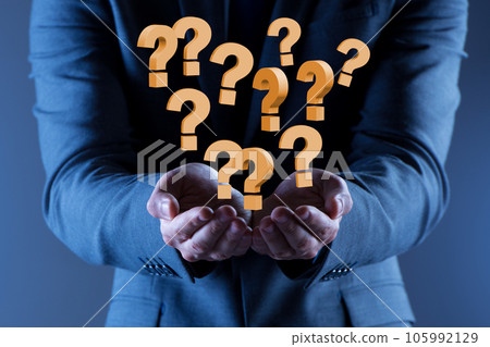 Concept of uncertainty with question mark Concept of uncertainty with question mark 105992129