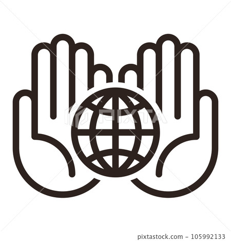 Save the world sign. Symbol for save earth 105992133