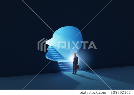 Businessman in split personality concept 105992162