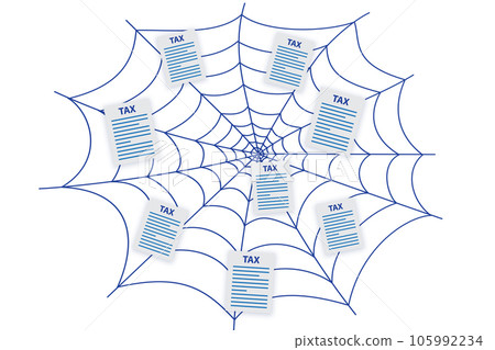 Web of taxes in financial concept Web of taxes in financial concept 105992234