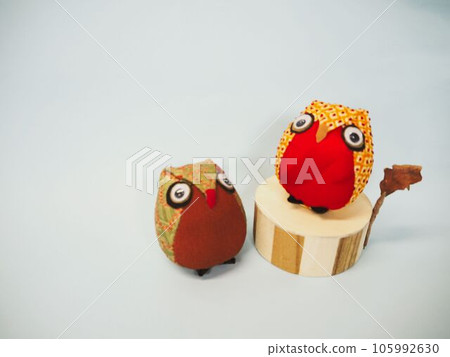 Owl made of kimono fabric 2 Owl made of kimono fabric 2 105992630