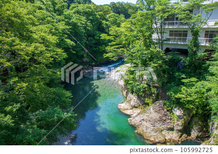 Minakami Gorge, Tone River, Minakami Onsen, View from Minakami Bridge Minakami Gorge, Tone River, Minakami Onsen, View from Minakami Bridge 105992725