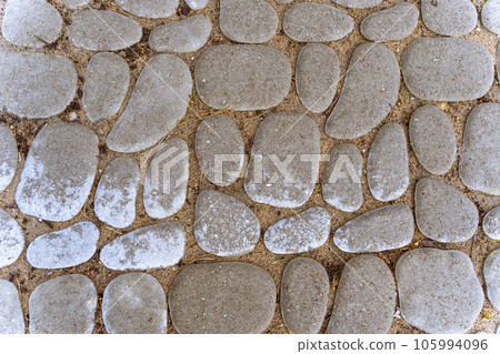 A stone path in a park or city garden 105994096