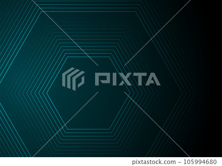 Dark blue hexagonal dotted lines tech abstract background Dark blue hexagonal dotted lines tech abstract background 105994680