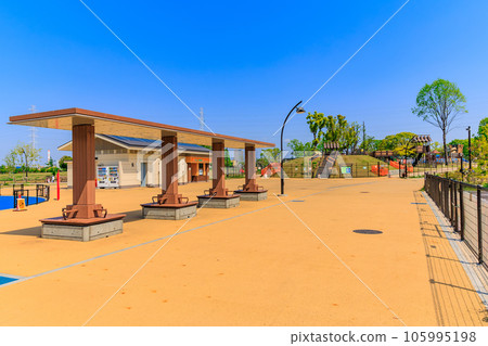 Tokyo Adachi Ward Toneri Park Boken no Oka (bench) 105995198