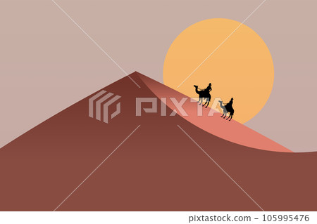 沙漠和旅行者 105995476