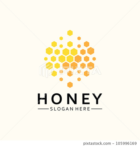 Vector honey logo template. Fresh honey health logo concept. Vector honey logo template. Fresh honey health logo concept. 105996169