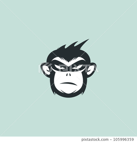 Gorilla head silhouette creative logo template. Gorilla head silhouette creative logo template. 105996359