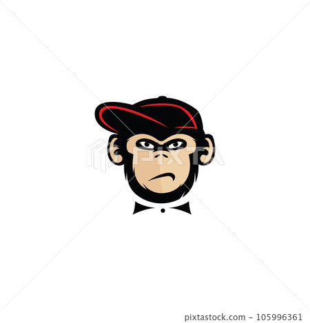 Gorilla head silhouette creative logo template. Gorilla head silhouette creative logo template. 105996361