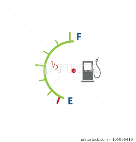 Vector illustration fuel indicator logo template 105996419