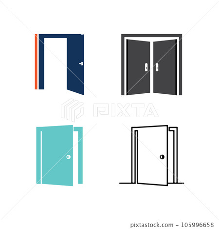 Open door logo concept 105996658