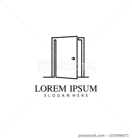 Open door logo concept 105996671