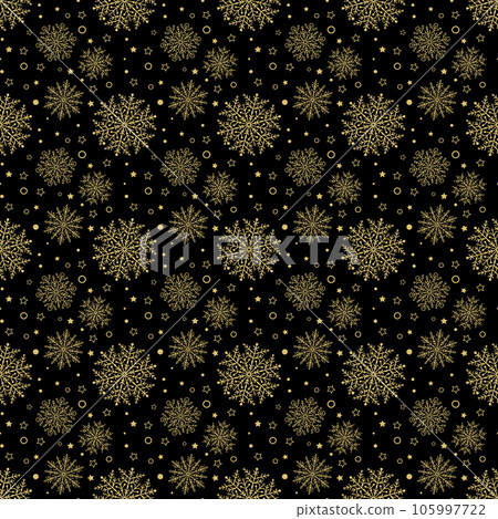 Set of Round Vector Snowflakes With Winter Ornament. Collection of Snowflakes in Different Styles 105997722