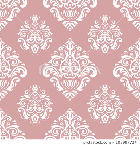 Orient Damask Seamless Vector Background With Arabesques 105997724