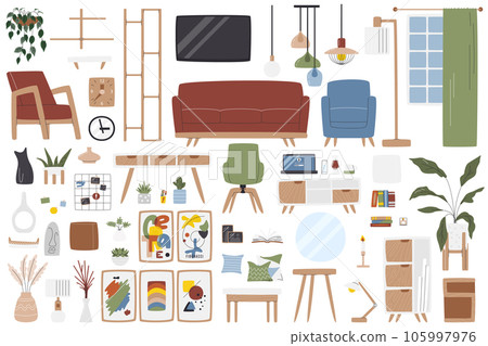 Living room and workplace interior furniture set Living room and workplace interior furniture set 105997976