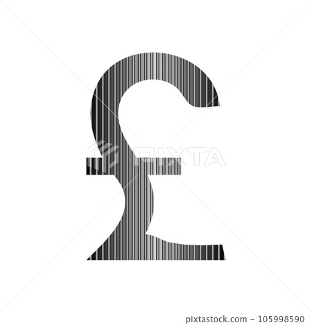 British pound icon on white. British pound icon on white. 105998590