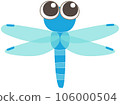 cute blue dragonfly 106000504