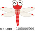 Cute red dragonfly smile 106000509