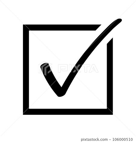 simple check mark icon black 106000510