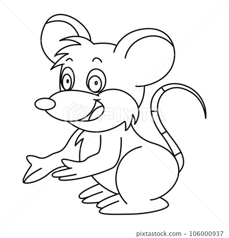 Rat outline cartoon design on transparent background Rat outline cartoon design on transparent background 106000937
