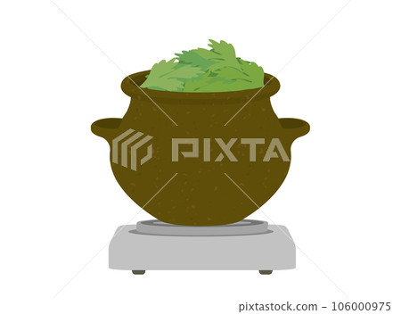 艾草蒸鍋和爐子圖解 艾草蒸鍋和爐子圖解 106000975