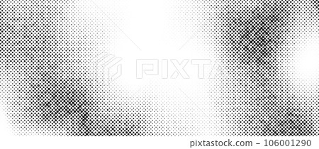 Aged halftone noise gradient. Grunge dirty speckles and spots background. White and black faded sand grain wallpaper. Retro pixelated comic horizontal backdrop. Vector pop art texture Aged halftone noise gradient. Grunge dirty speckles and spots background. White and black faded sand grain wallpaper. Retro pixelated comic horizontal backdrop. Vector pop art texture 106001290
