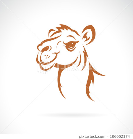Vector of a camel head design on white background. Wildlife Animals. Easy editable layered vector illustration. 106002374