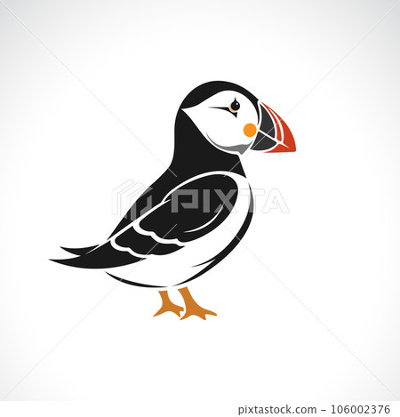 Vector of a puffin bird design on white background. Wildlife Animals. Easy editable layered vector illustration. 106002376