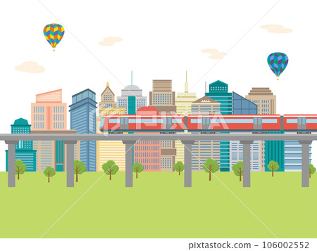 train passing through buildings 106002552