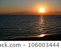 sun peeking out from the sea sun peeking out from the sea 106003444