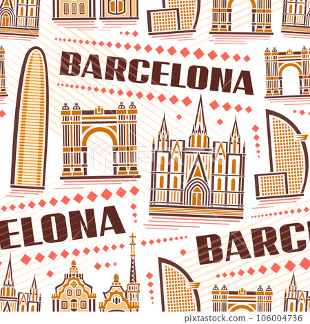 Vector Barcelona Seamless Pattern Vector Barcelona Seamless Pattern 106004736