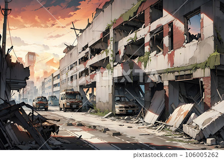 Devastated city War Disaster Collapse 106005262