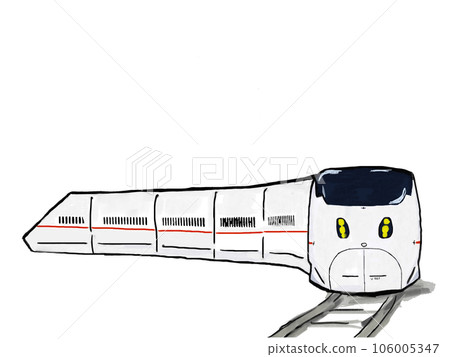 Sketch style illustration of Kyushu Shinkansen Tsubame Sketch style illustration of Kyushu Shinkansen Tsubame 106005347