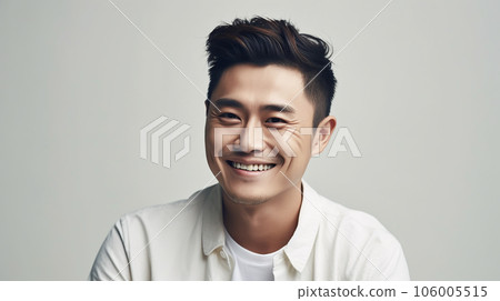 年輕的亞洲男性肖像/面孔（生成 AI） 106005515