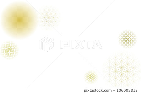 Fluffy gold Japanese pattern background vector illustration Fluffy gold Japanese pattern background vector illustration 106005812
