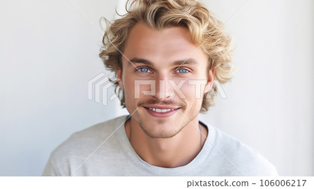 留著鬍子的白人年輕人的肖像/臉部(生成人工智能) 留著鬍子的白人年輕人的肖像/臉部(生成人工智能) 106006217