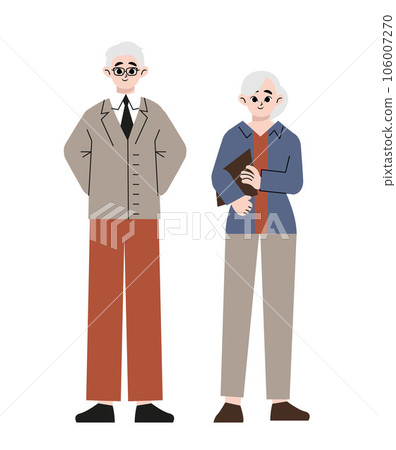 couple, senior, vector 106007270