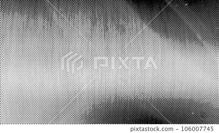 Distressed overlay texture of rusted peeled metal. Halftone dotted grunge background. Natural abstract vector illustration Distressed overlay texture of rusted peeled metal. Halftone dotted grunge background. Natural abstract vector illustration 106007745