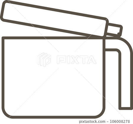A simple monochrome illustration of a seasoning container A simple monochrome illustration of a seasoning container 106008278
