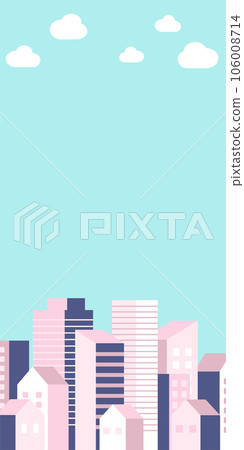 Background illustration _ building group _ pastel color 106008714