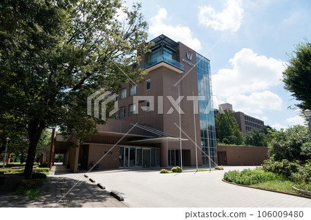 Tokyo University of Foreign Studies Office/Main Administration Building near the northwest entrance Summer Blue Sky Fuchu City, Tokyo 106009480