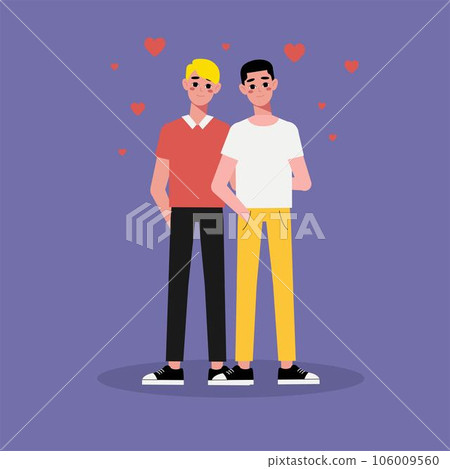 gay, couple, vector 106009560