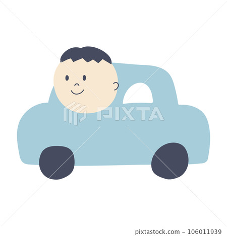 一個男人享受開車的插圖 一個男人享受開車的插圖 106011939